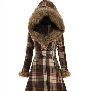 Brown plaid jacket from Zulily